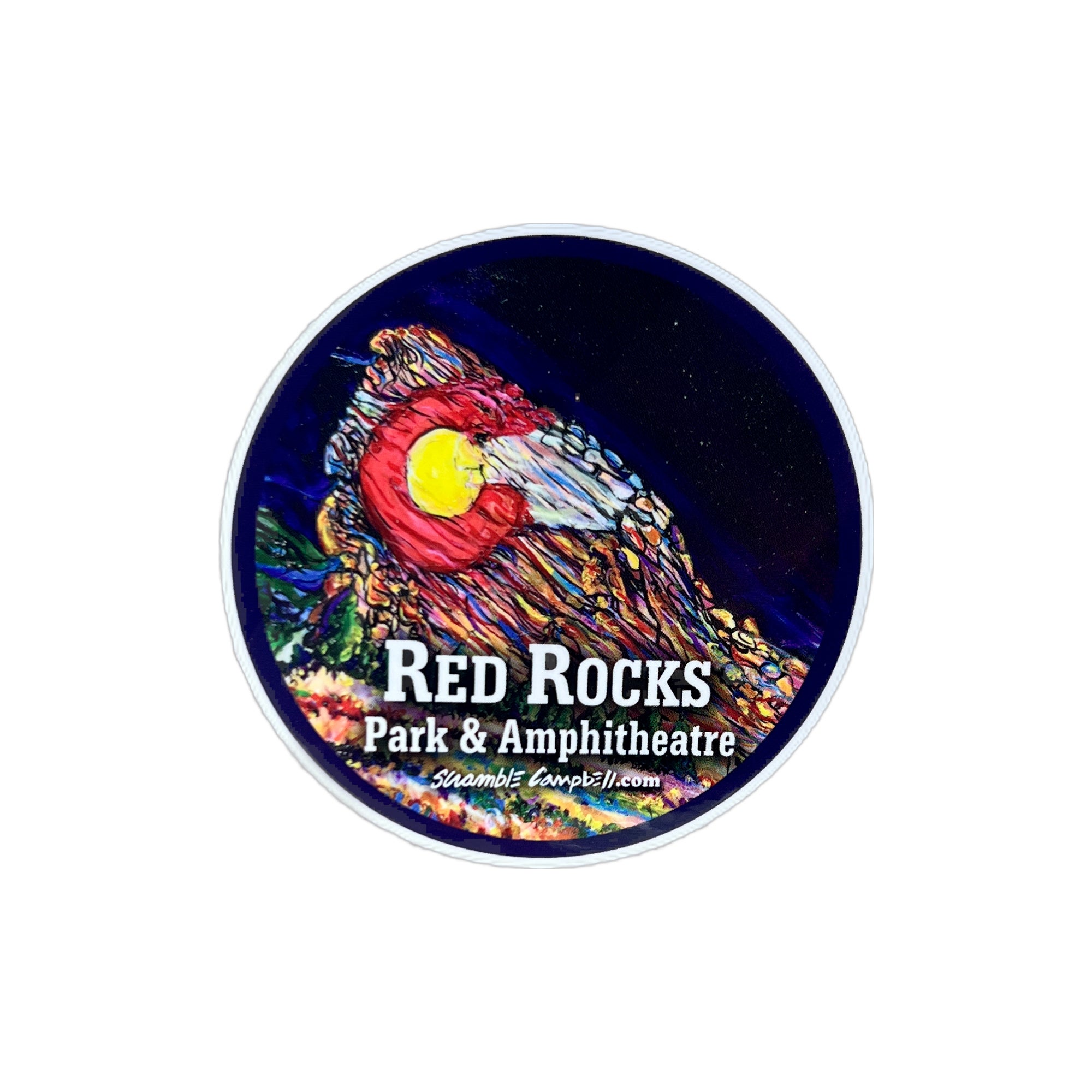 Red Rocks Colorado Flag Sticker | Red Rocks Is My Happy Place